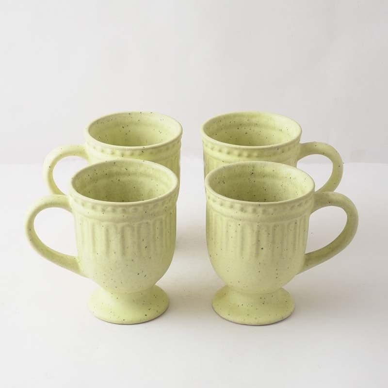 Buy Yellow Delphine Ceramic Mug (300 ML) - Set Of Four Mug & Tea Cup from Vaaree