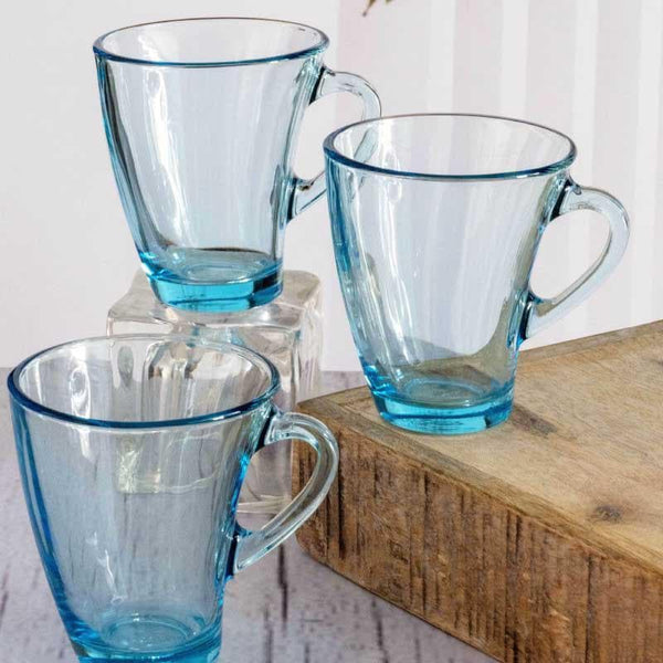 Mug & Tea Cup - Zeniyo Curved Tinted Mug (Blue) - Set Of Six