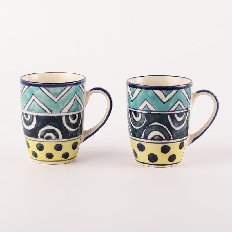 Buy Zubi Ethnic Mug - Set Of Two Mug & Tea Cup from Vaaree