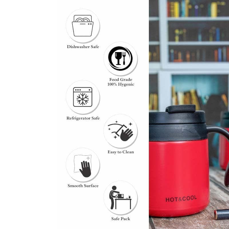 Buy Aonic Vacuum Mug - Red Mug from Vaaree