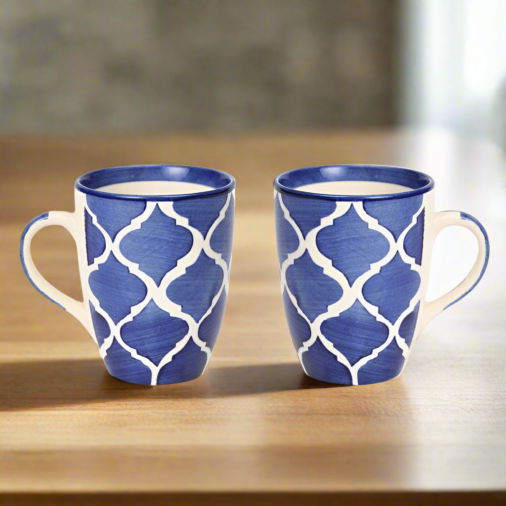 Buy Blue Mughal Tiled Mug - Set Of Two Mug from Vaaree