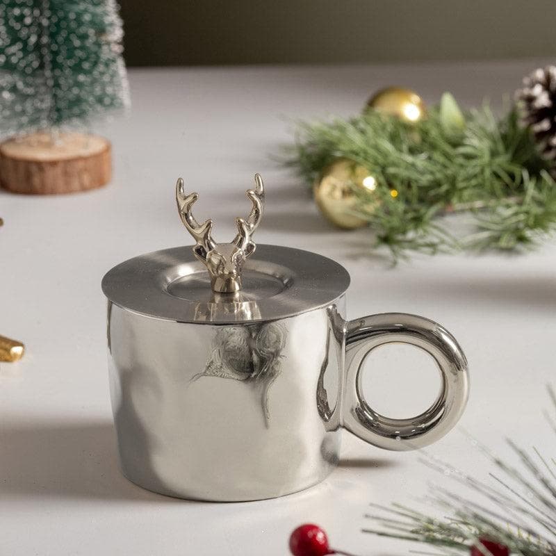 Buy Deer Dawn Mug (Silver) - 400 ML Mug from Vaaree