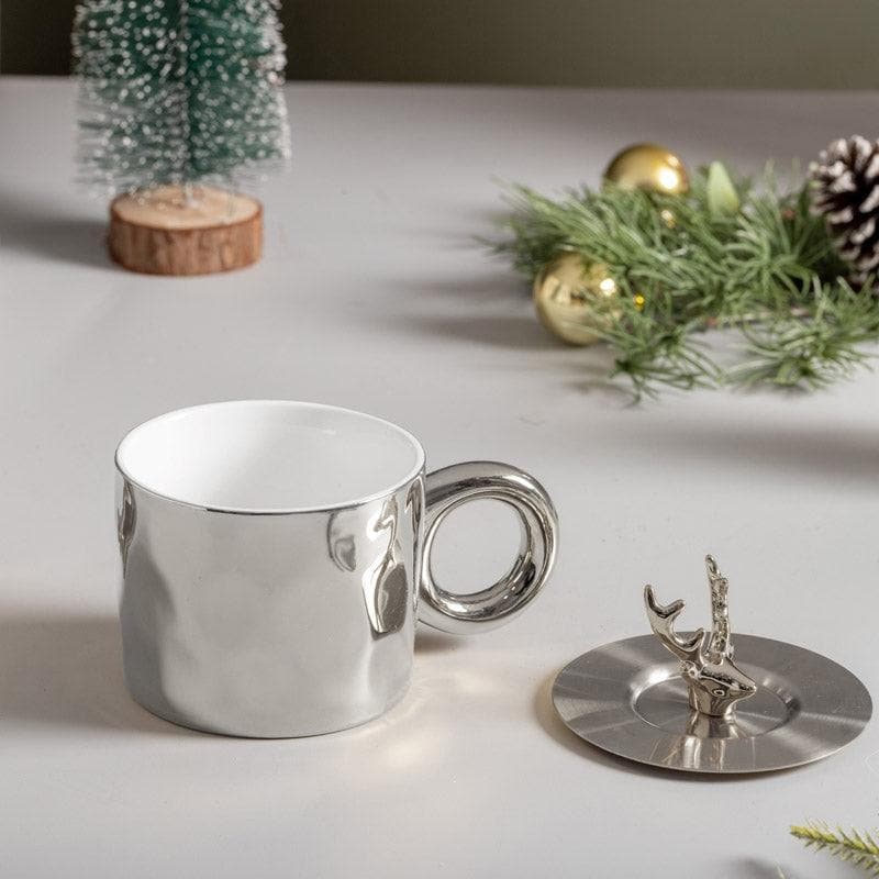 Buy Deer Dawn Mug (Silver) - 400 ML Mug from Vaaree