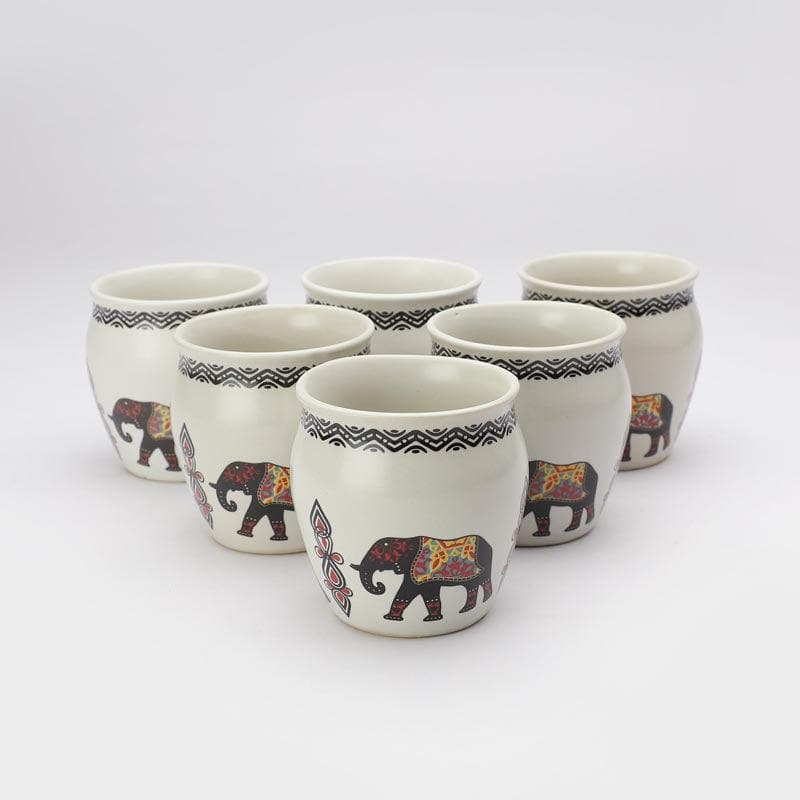 Buy Gajj Ceramic Kulhad - Set Of Six Mug from Vaaree