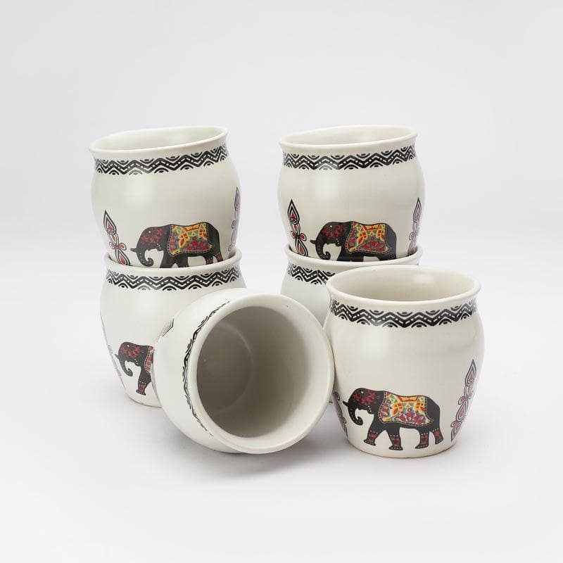 Buy Gajj Ceramic Kulhad - Set Of Six Mug from Vaaree