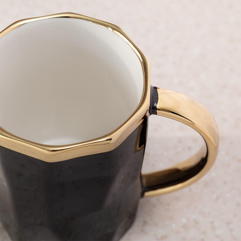 Buy Marlowe Porcelain Mug (Black) - 360 ML Mug from Vaaree