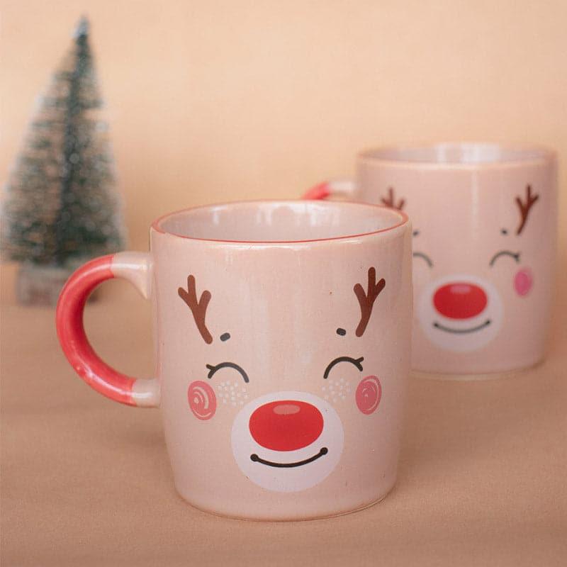 Buy Merry Reindeer Mug - Set Of Two Mug from Vaaree