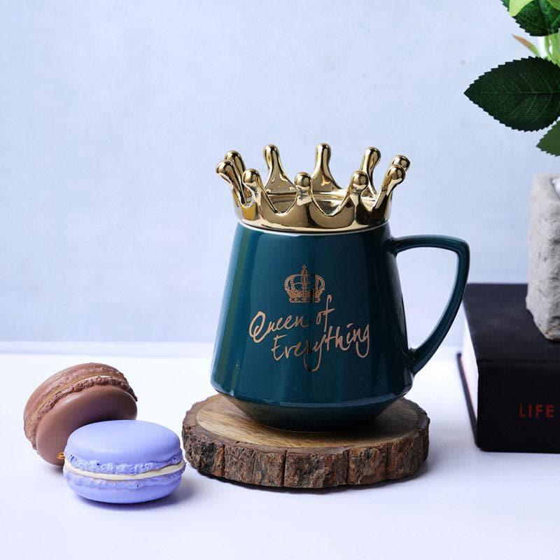 Buy Queen Of Everything Mug (400 ML) - Green Mug from Vaaree