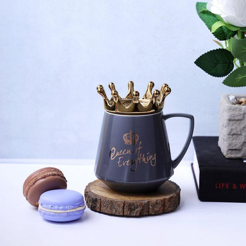 Buy Queen Of Everything Mug (400 ML) - Grey Mug from Vaaree