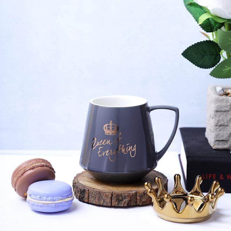 Buy Queen Of Everything Mug (400 ML) - Grey Mug from Vaaree