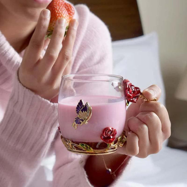 Buy Mug - Rose Fantasy Mug With Spoon - Red at Vaaree online
