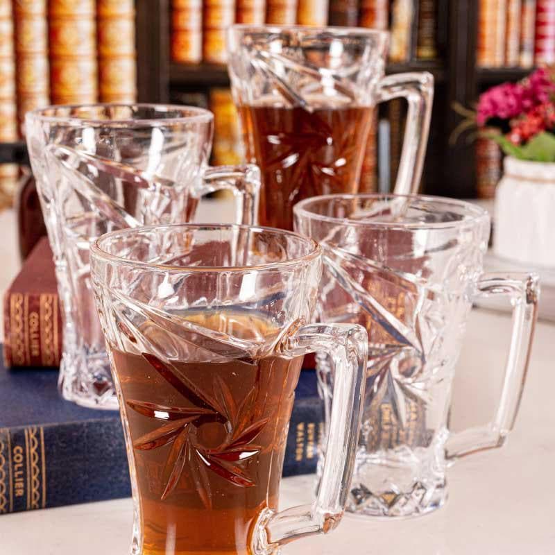 Buy Spirox Glass Mug - Set Of Four Mug from Vaaree