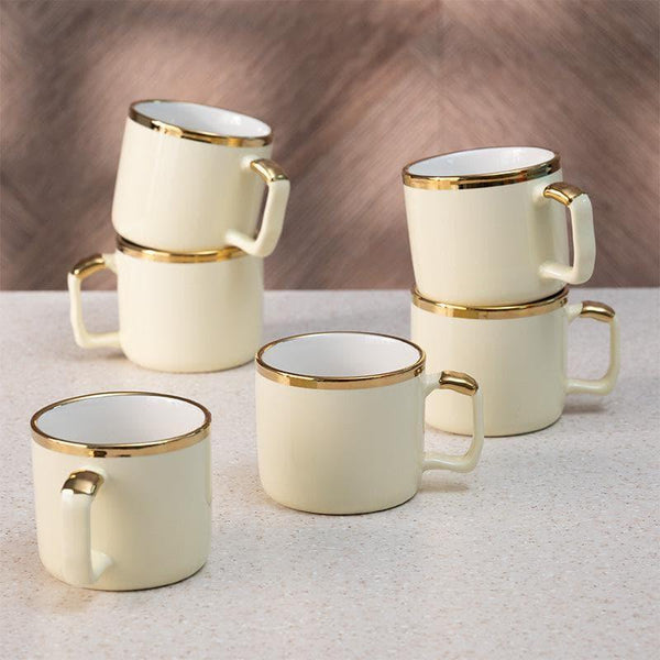 Buy Yuna Mug (Beige) - Set Of Six Mug from Vaaree