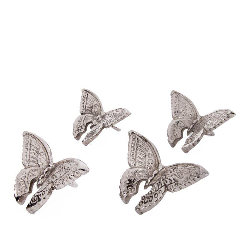 Napkin Ring - Butterfly Clutch Napkin Ring - Set Of Four