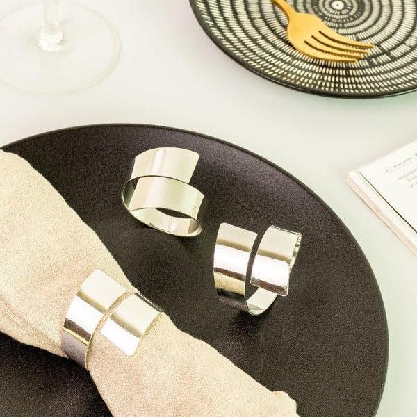 Napkin Ring - Curve Clasp Napkin Ring - Set Of Four