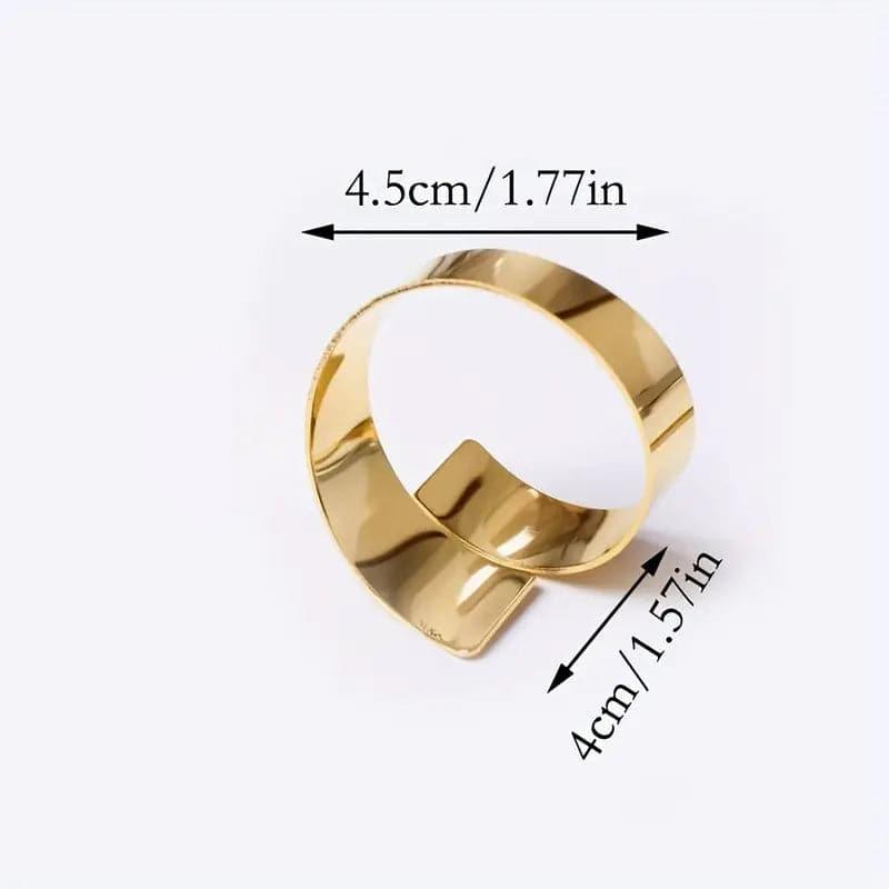 Napkin Ring - Curve Clasp Napkin Ring - Set Of Four