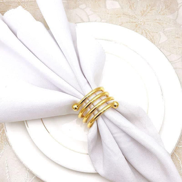 Napkin Ring - Spiral Swoop Napkin Ring - Set Of Four