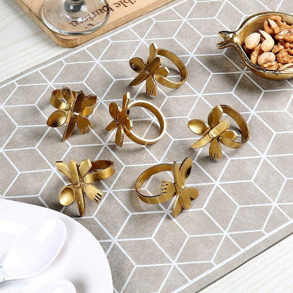 Napkin Ring - Taste Toss Napkin Ring - Set Of Six