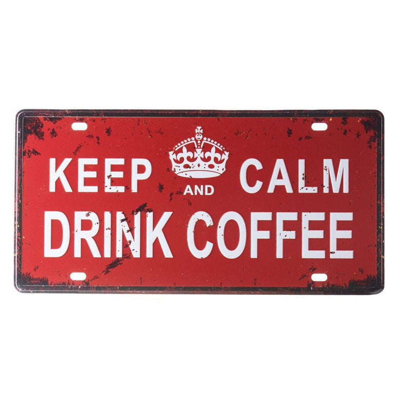 Buy Keep Calm And Drink Coffee Sign Plate Wall Accent Wall Accents from Vaaree