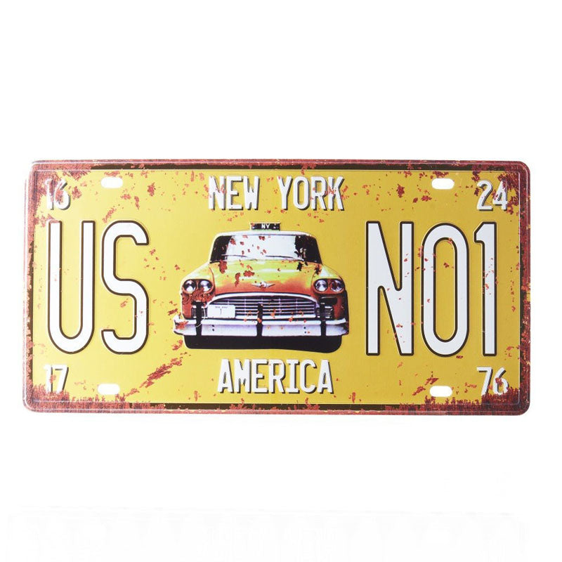 Buy Taxi Us No1 Number Plate Wall Accent Wall Accents from Vaaree