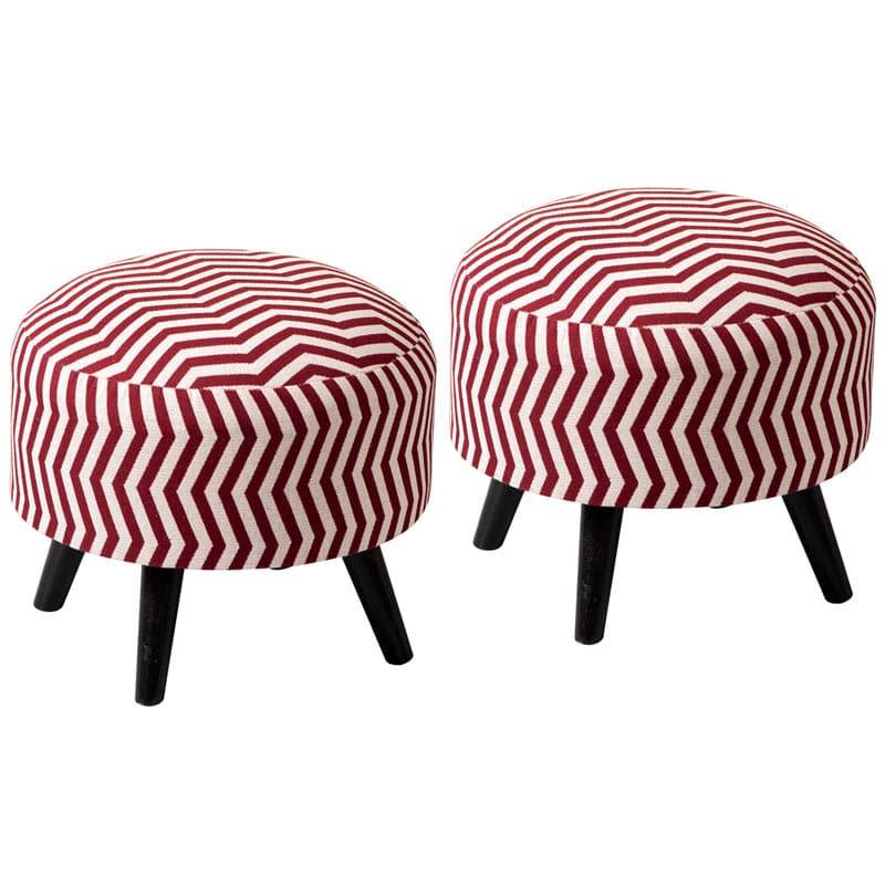 Buy Bevyn Cotton Ottoman - Set Of Two Ottomans & Pouffe from Vaaree