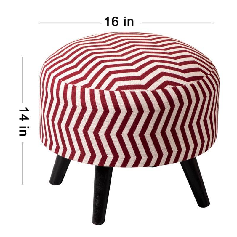 Buy Bevyn Cotton Ottoman - Set Of Two Ottomans & Pouffe from Vaaree