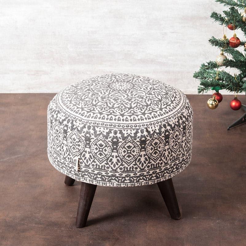 Buy Chenova Cotton Ottoman - Brown Ottomans & Pouffe from Vaaree