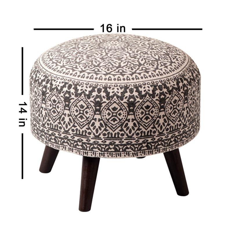 Buy Chenova Cotton Ottoman - Brown Ottomans & Pouffe from Vaaree