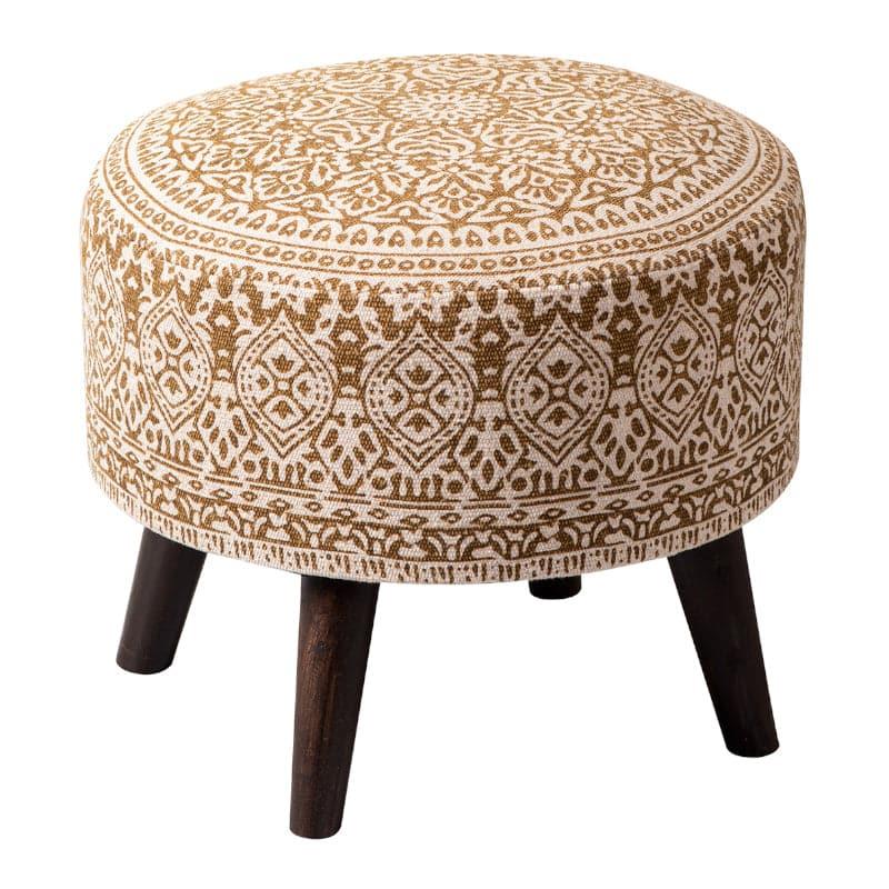 Buy Chenova Cotton Ottoman - Yellow Ottomans & Pouffe from Vaaree