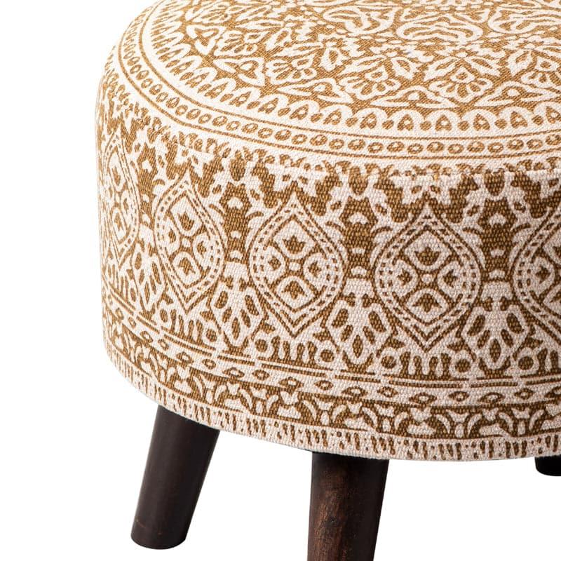 Buy Chenova Cotton Ottoman - Yellow Ottomans & Pouffe from Vaaree