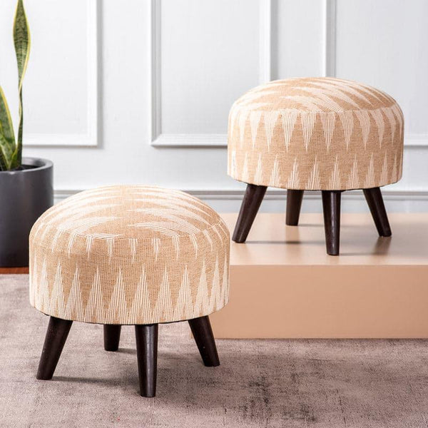 Buy Cyvon Cotton Ottoman - Set Of Two Ottomans & Pouffe from Vaaree