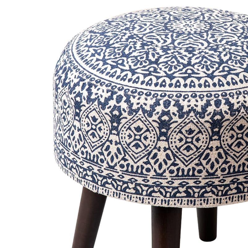 Buy Dona Cotton Ottoman - Blue Ottomans & Pouffe from Vaaree