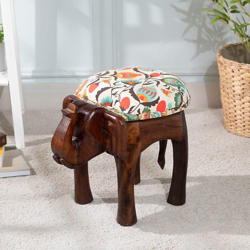 Buy Gajendra Acacia Wood Ottoman Ottomans & Pouffe from Vaaree