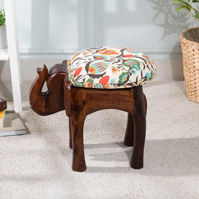 Buy Gajendra Acacia Wood Ottoman Ottomans & Pouffe from Vaaree