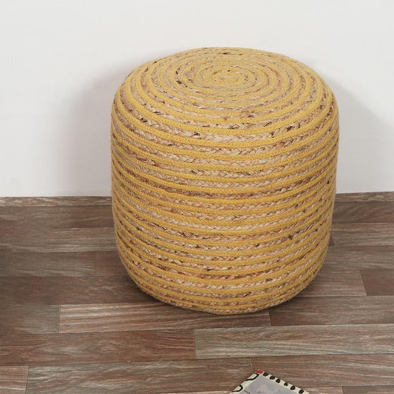 Buy Junis Striped Juco Ottoman - Beige Ottomans & Pouffe from Vaaree