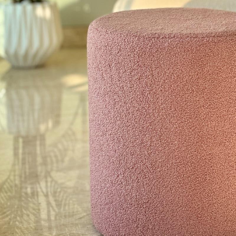 Buy Minerva Boucle Pouffe - Pink Ottomans & Pouffe from Vaaree