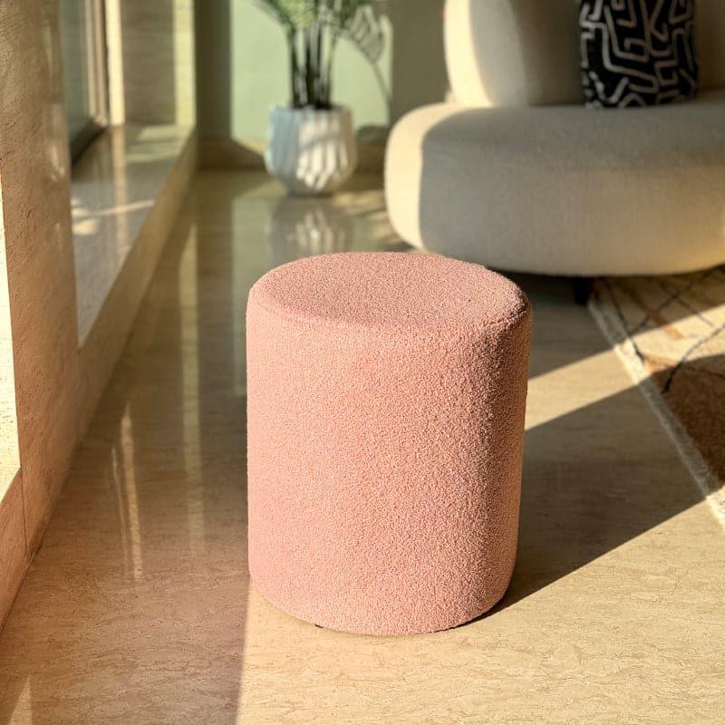 Buy Minerva Boucle Pouffe - Pink Ottomans & Pouffe from Vaaree