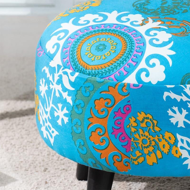 Buy Nyla Ethnic Round Cotton Ottoman Ottomans & Pouffe from Vaaree