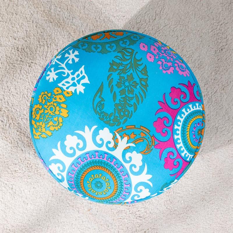 Buy Nyla Ethnic Round Cotton Ottoman Ottomans & Pouffe from Vaaree