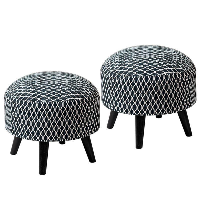 Buy Poshell Cotton Ottoman - Set Of Two Ottomans & Pouffe from Vaaree