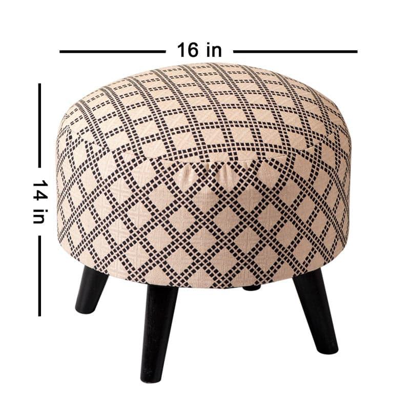 Buy Reven Cotton Ottoman - Set Of Two Ottomans & Pouffe from Vaaree