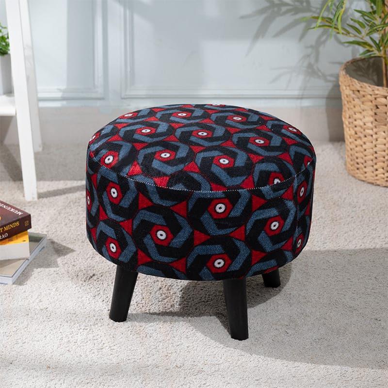 Buy Sanora Disc Velvet Ottoman Ottomans & Pouffe from Vaaree