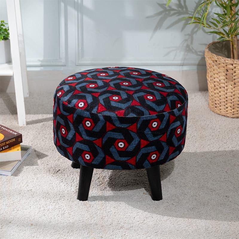 Buy Sanora Disc Velvet Ottoman Ottomans & Pouffe from Vaaree