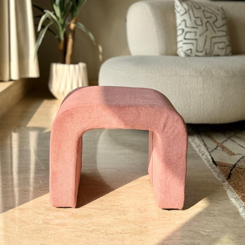 Buy Ulta U Boucle Pouffe - Pink Ottomans & Pouffe from Vaaree