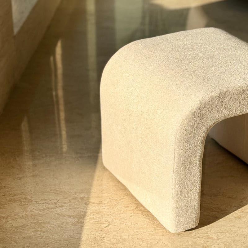 Buy Ulta U Boucle Pouffe - White Ottomans & Pouffe from Vaaree