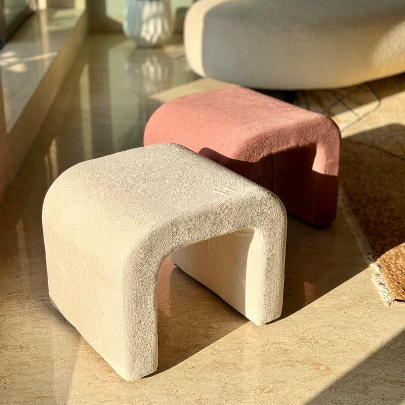 Buy Ulta U Boucle Pouffe - White Ottomans & Pouffe from Vaaree