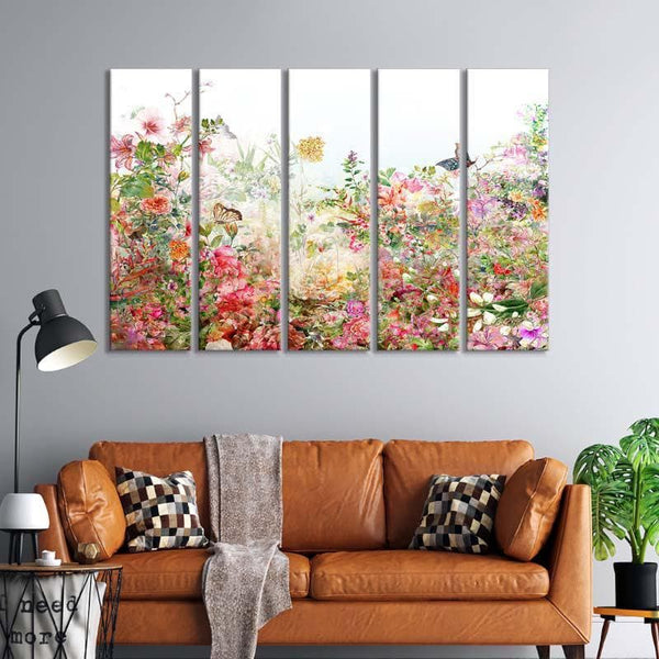 Painting - That Blissful Garden - Set Of Five