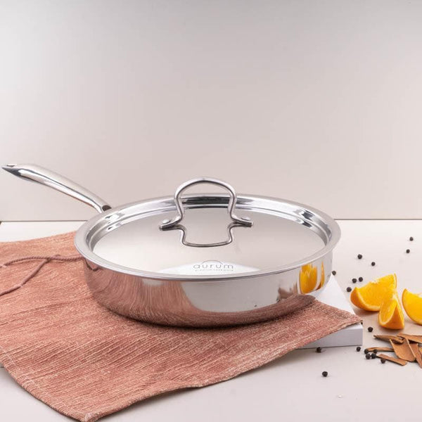 Frying Pan - Auram Induction Safe Frying Pan With Lid - 3100 ml/10 Inches