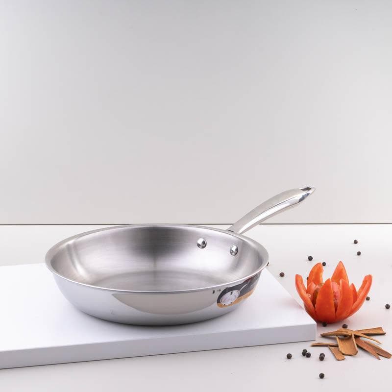 Buy Evolet Stainless Steel Fry Pan 1500 ML / 9 Inches Frying Pan from Vaaree