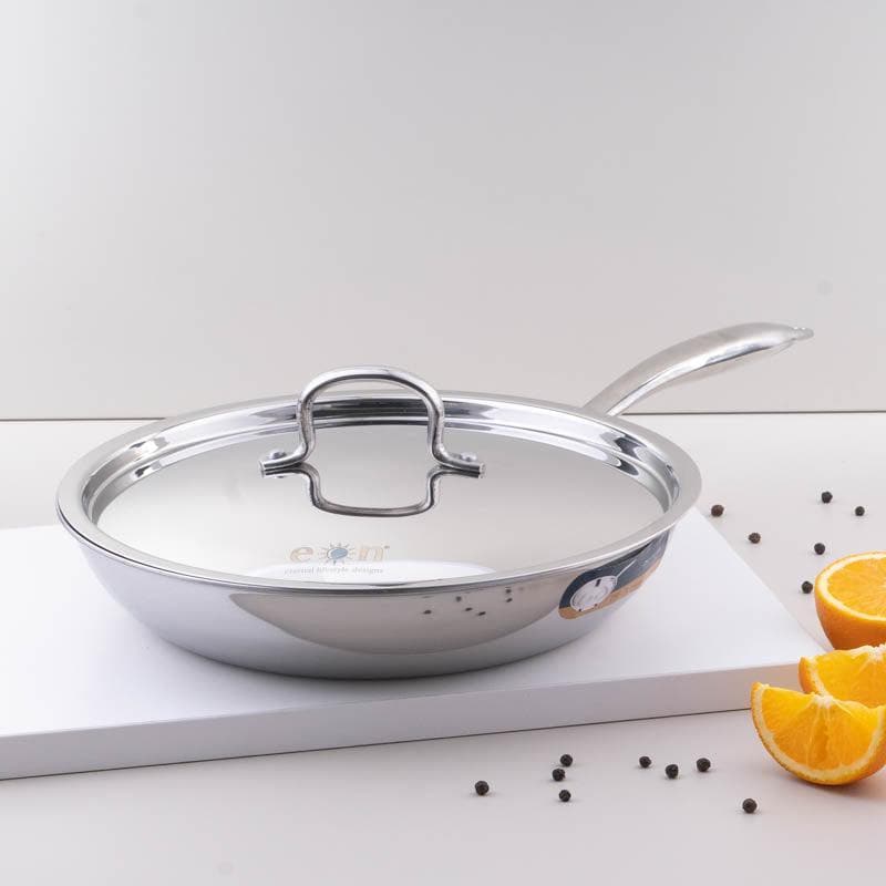 Buy Evolet Induction Safe Frying Pan With Lid - 2300 ML / 10 Inches Frying Pan from Vaaree